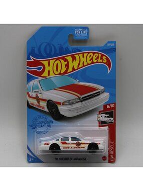 Hot Wheels '96 Chevrolet Impala SS 2021 White HW Rescue Fire 6/10 227/250